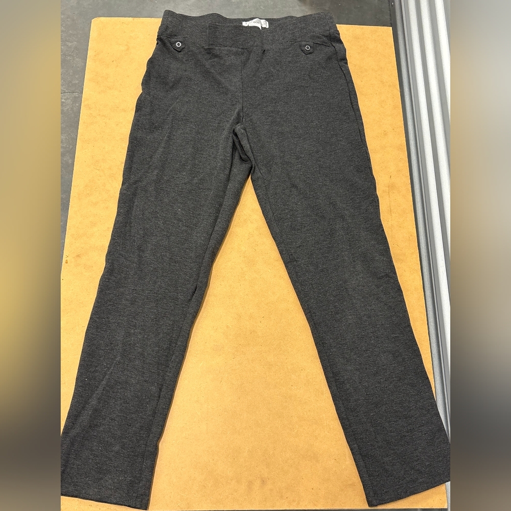 Women's Charcoal Grey Business Casual Relaxesld Fit Trousers